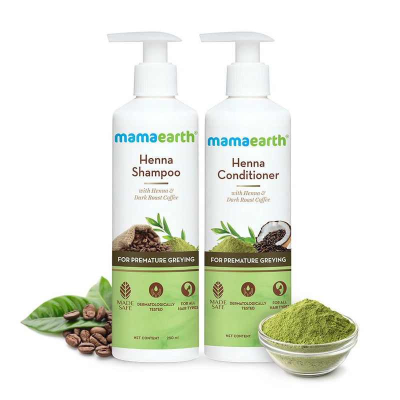 Mamaearth Natural Henna Combo, Shampoo 250ml + Conditioners 250ml - Buy from Indicrest