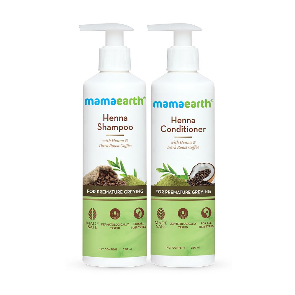 Mamaearth Natural Henna Combo, Shampoo 250ml + Conditioners 250ml - Image 2 - Buy from Indicrest