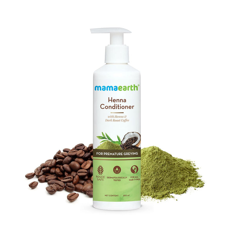Mamaearth Henna Conditioner with Henna and Deep Roast Coffee for Premature Greying, 250ml - Buy from Indicrest