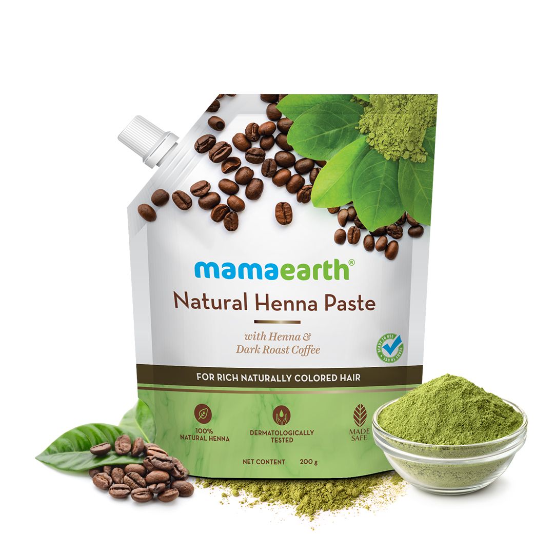 Mamaearth Natural Henna Paste with Henna & Dark Roasted Coffee for Rich Naturally Colored Hair, 200g - Image 2 - Buy from Indicrest