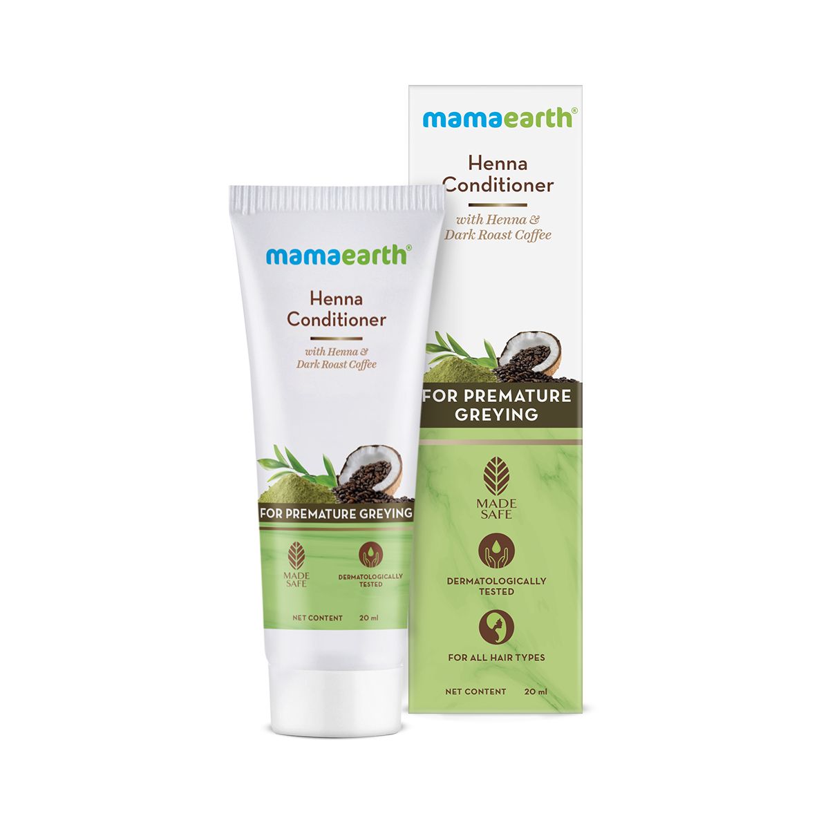 Mamaearth Henna Conditioner with Henna and Deep Roast Coffee for Premature Greying, 20ml - Image 7 - Buy from Indicrest