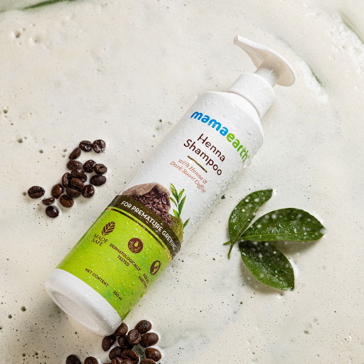 Mamaearth Henna Shampoo with Henna and Deep Roast Coffee for Premature Greying, 250ml - Image 2 - Buy from Indicrest