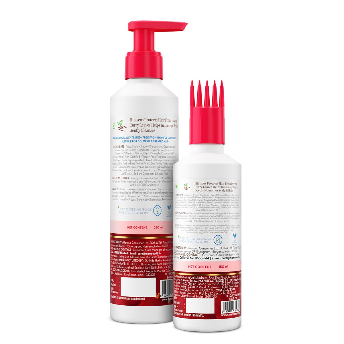 Mamaearth Hibiscus Damage Repair Cleanse & Nourish Hair Combo - Image 2 - Buy from Indicrest