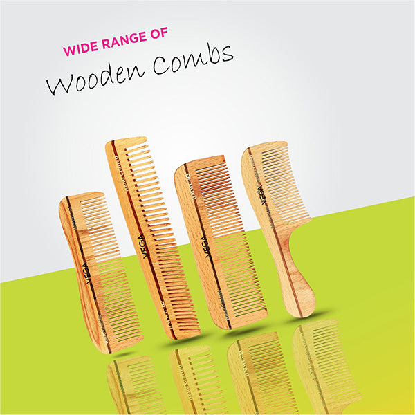 Vega Wide Tooth Wooden Comb - HMWC-05
