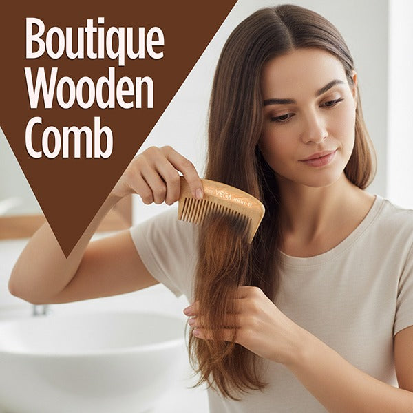 Vega Boutique Wooden Comb - HMWC-06