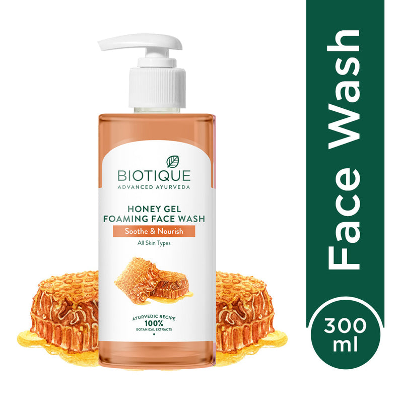 Biotique Honey Gel Soothe & Nourish Foaming Face Wash, 300ml - Buy from Indicrest