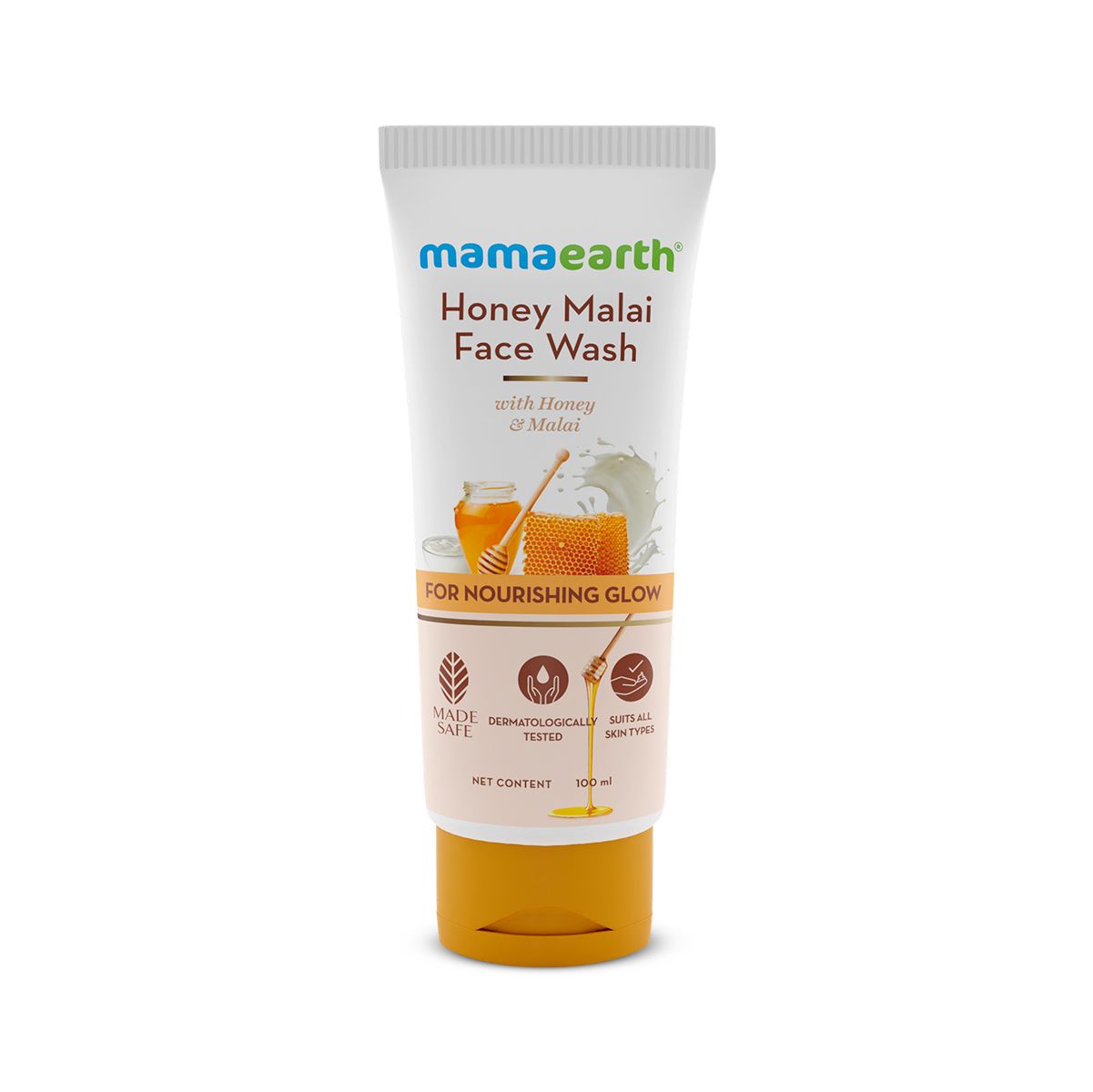 Mamaearth Honey Malai Face Wash with Honey & Malai For Nourishing Glow, 100ml - Image 3 - Buy from Indicrest