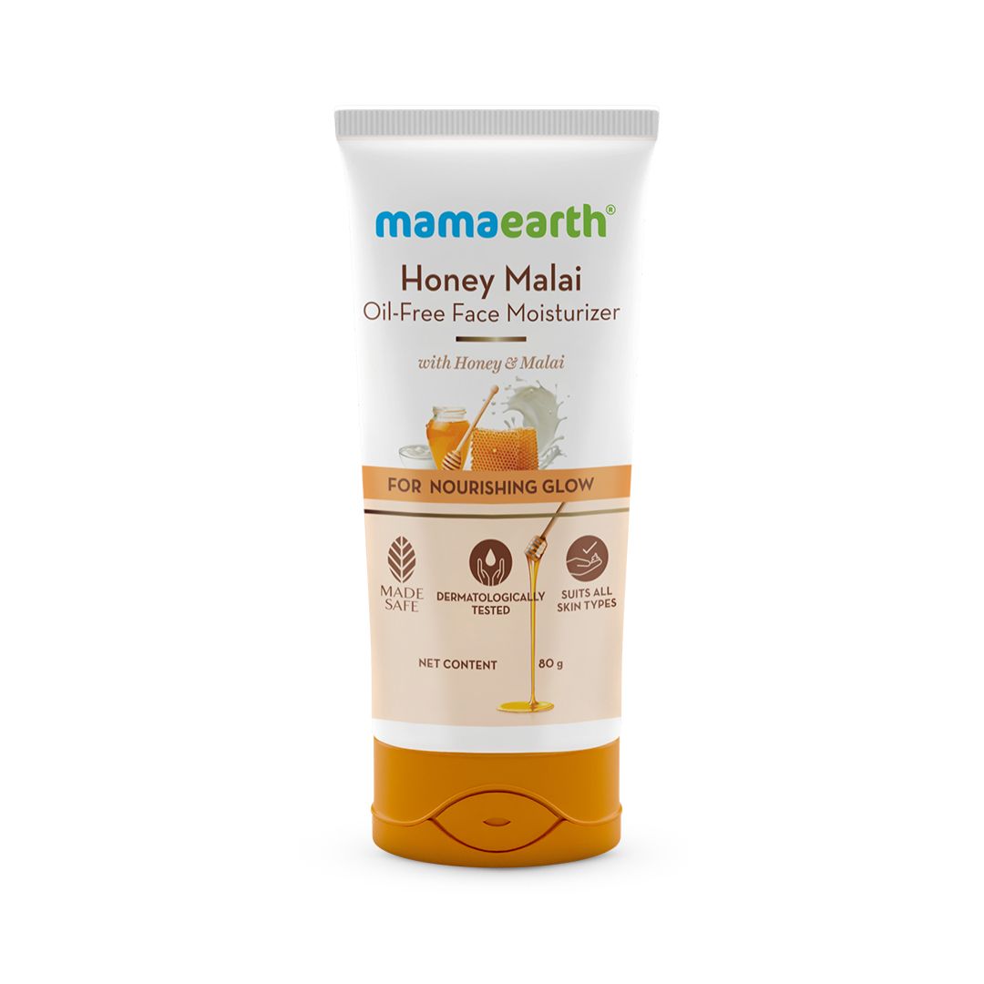 Mamaearth Honey Malai Oil-Free Face Moisturizer with Honey & Malai For Nourishing Glow, 80g - Image 3 - Buy from Indicrest