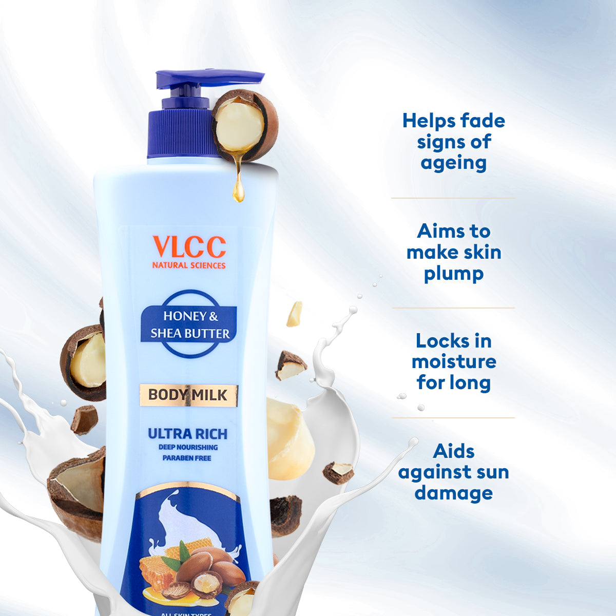 VLCC Honey and Shea Butter Body Milk - 400 ml - Image 4 - Buy from Indicrest