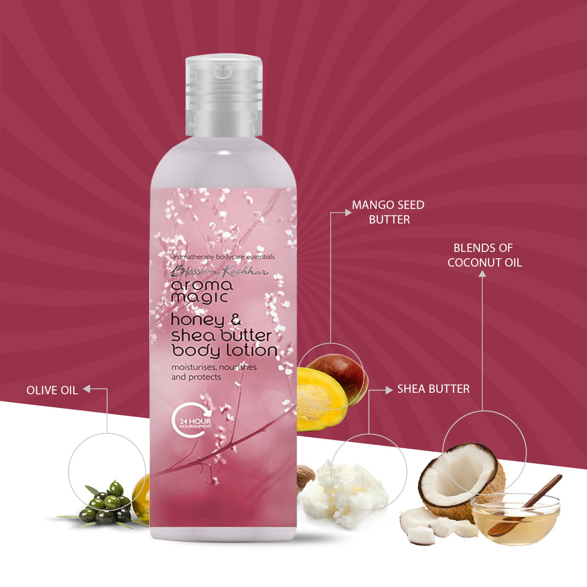 Aroma Magic Honey & Shea Butter Body Lotion - Deep Hydration & Nourishment for Soft Skin, 220ml - Image 3 - Buy from Indicrest