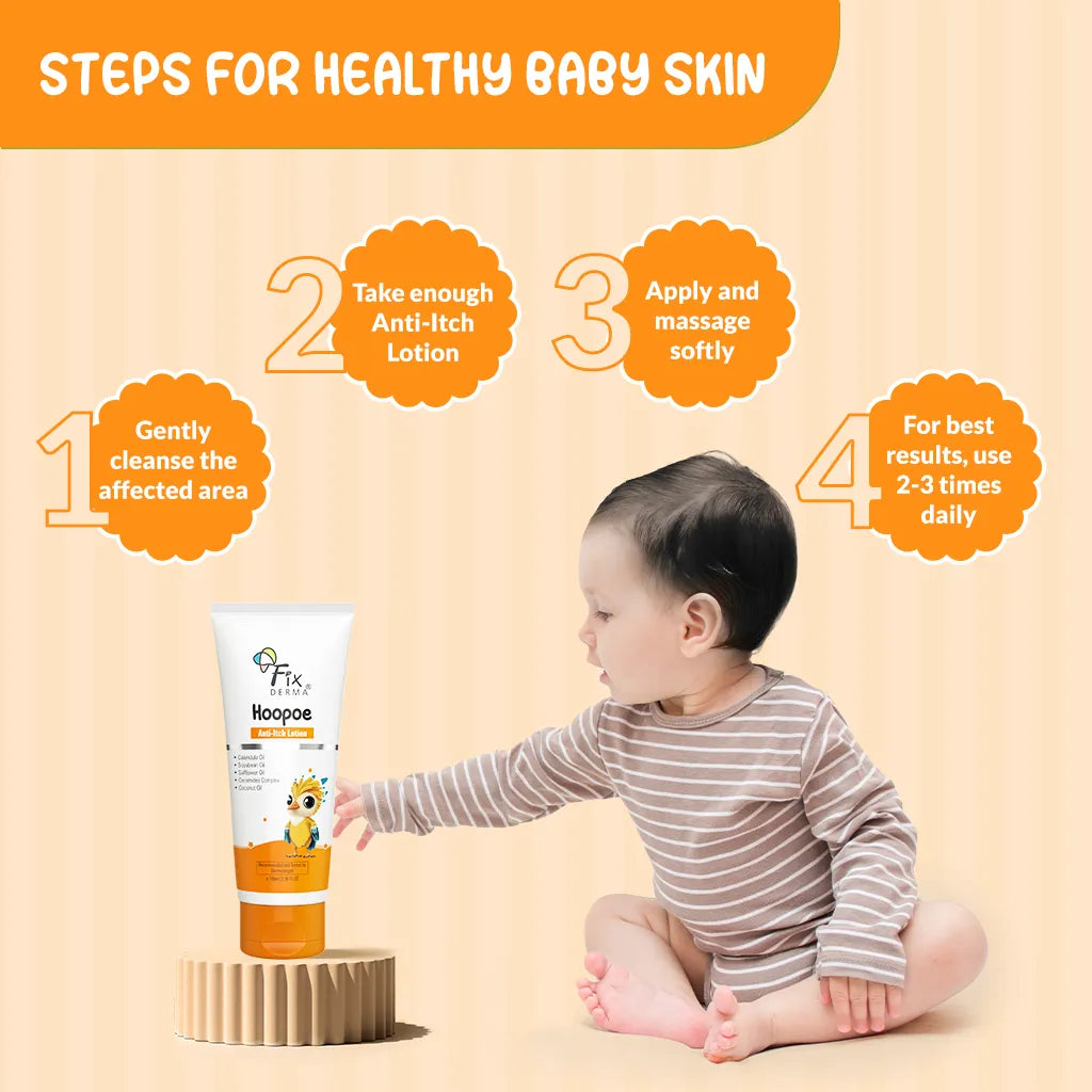 Fixderma Hoopoe Anti Itch Lotion | Instant Relief From Itching & Redness For Babies, 100ml - Image 5 - Buy from Indicrest