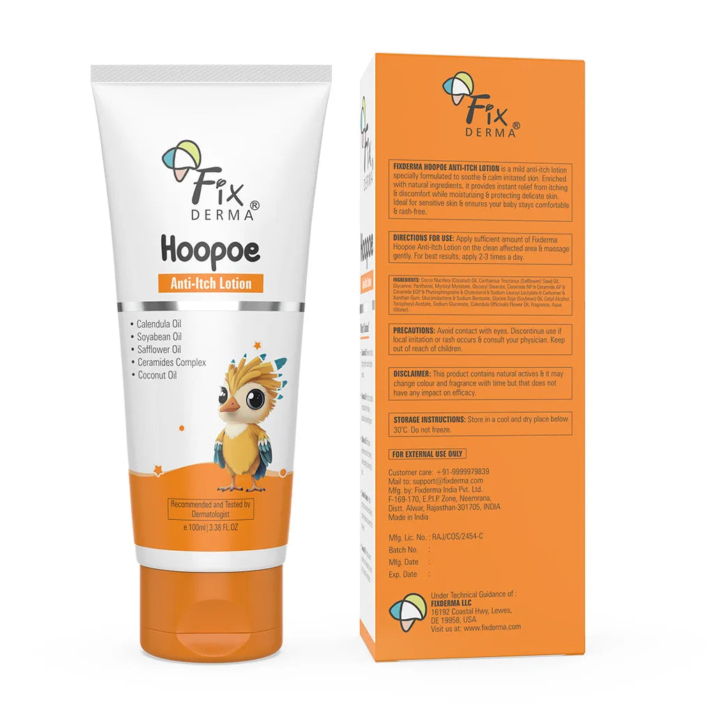 Fixderma Hoopoe Anti Itch Lotion | Instant Relief From Itching & Redness For Babies, 100ml - Image 7 - Buy from Indicrest