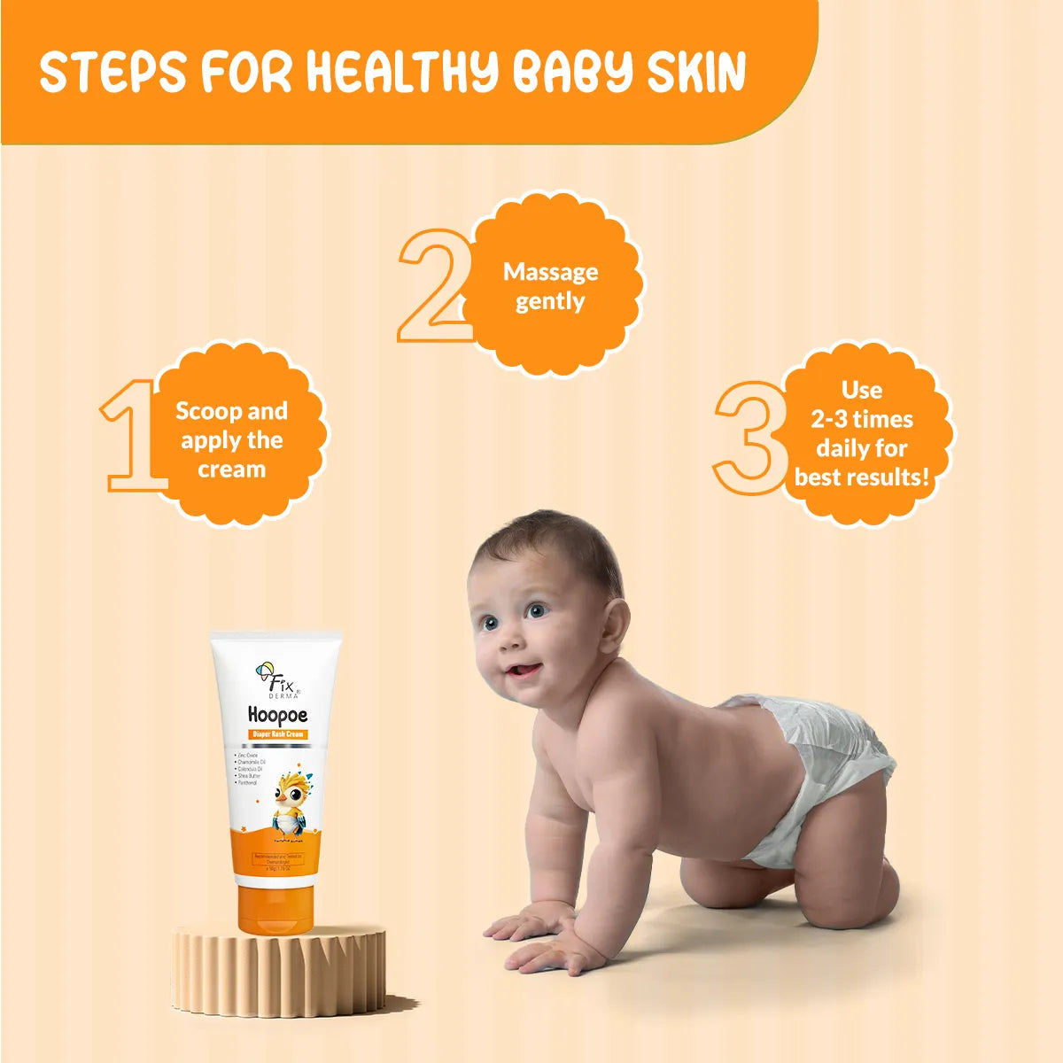 Fixderma Hoopoe Diaper Rash Cream, 50g - Image 5 - Buy from Indicrest