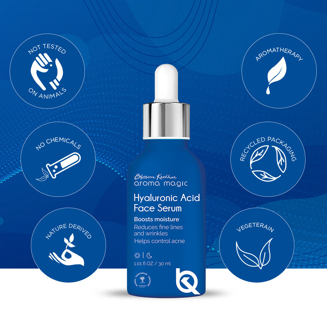 Aroma Magic Hyaluronic Acid Face Serum - Deep Hydration, Reduced Fine Lines, and Acne Control, 30ml - Image 4 - Buy from Indicrest
