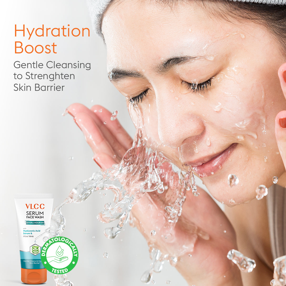 VLCC Hydra Nourish Serum Face Wash with Hyaluronic Acid Serum and Aloe Vera - 100ml - Image 3 - Buy from Indicrest