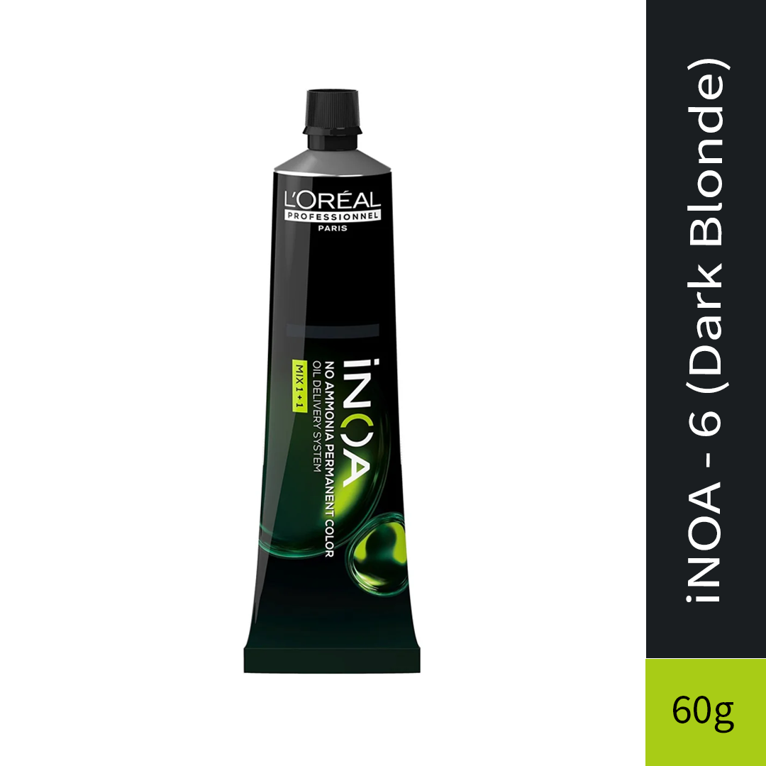 L'Oreal Professionnel Paris iNOA - 6 (Dark Blonde) - Ammonia‑Free Permanent Hair Color, 60g