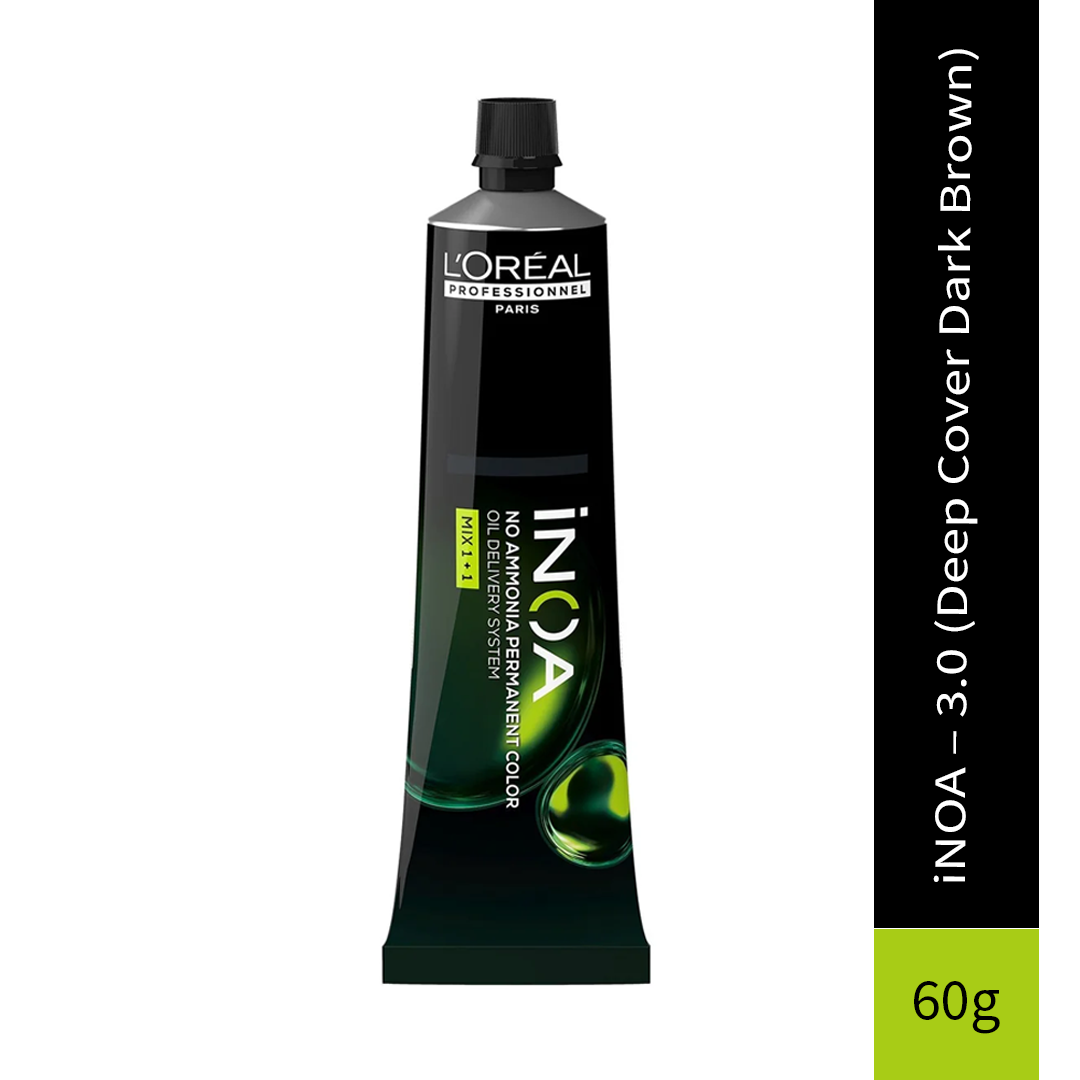 L’Oreal Professionnel Paris iNOA – 3.0 (Deep Cover Dark Brown) Ammonia-Free Hair Color, 60g