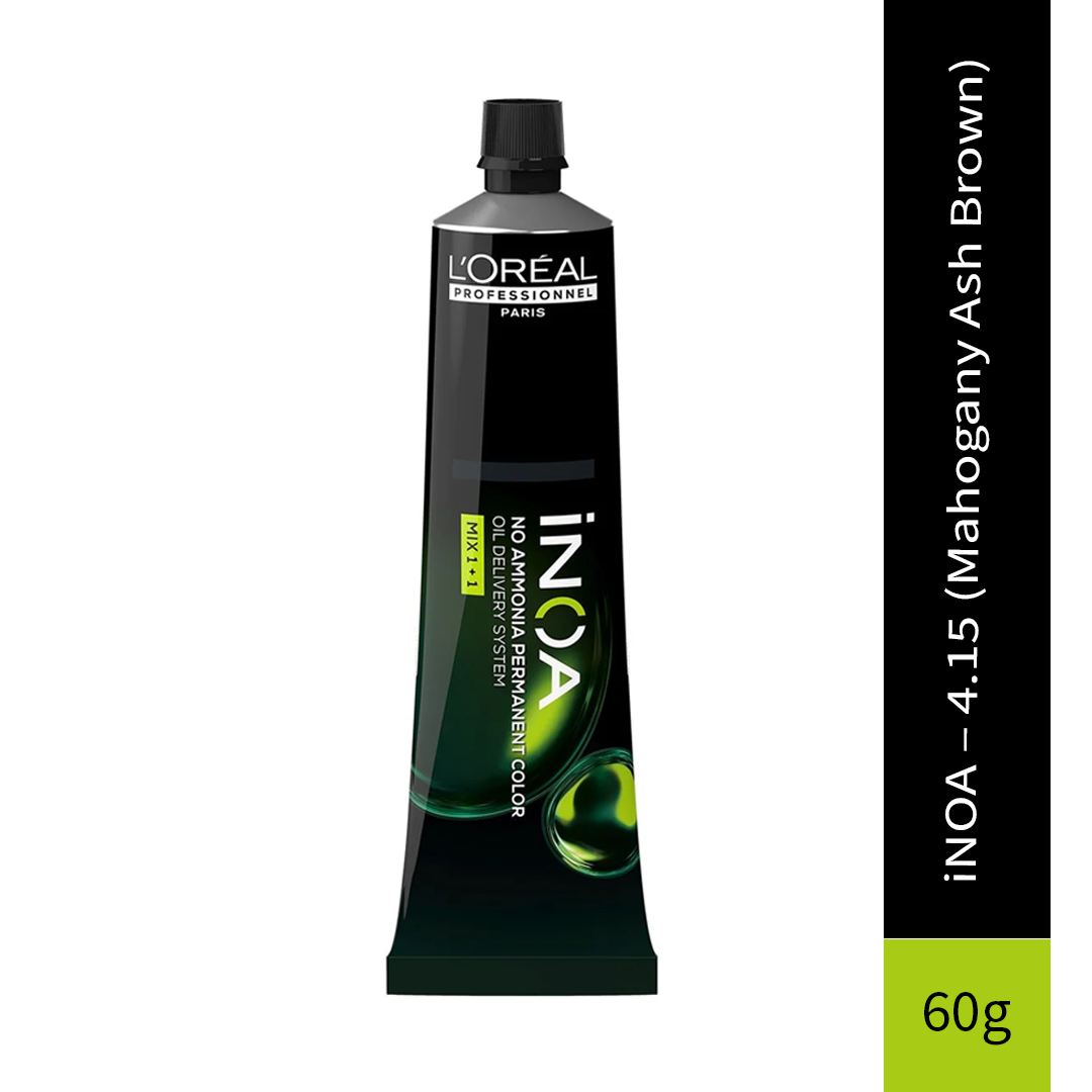 L'Oreal iNOA 4.15 Mahogany Ash Brown Hair Color 60g | Ammonia-Free ...