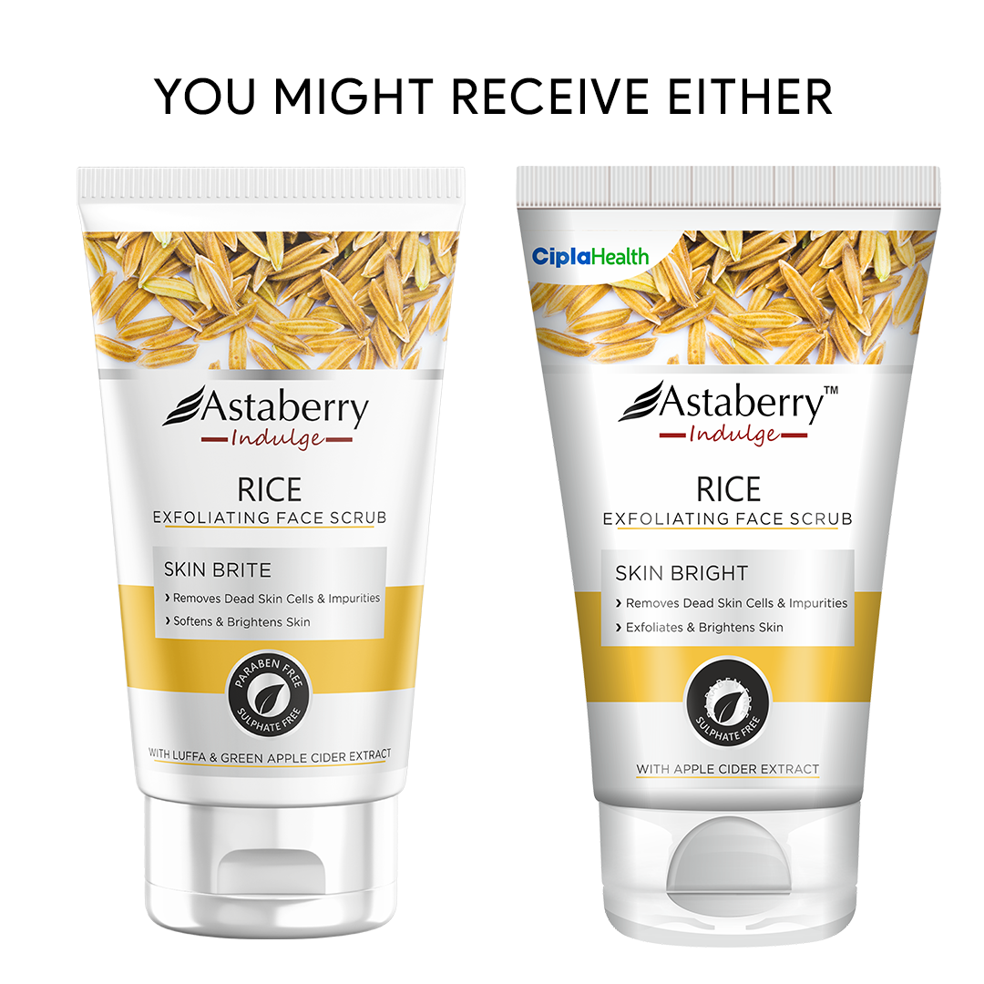 Astaberry Rice Exfoliating Face Scrub for Brightens Skin - 100ML - Image 3 - Buy from Indicrest