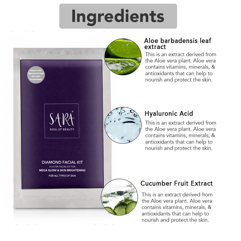 Sara Diamond Facial Kit Pack of 2, 80g - Image 3 - Buy from Indicrest