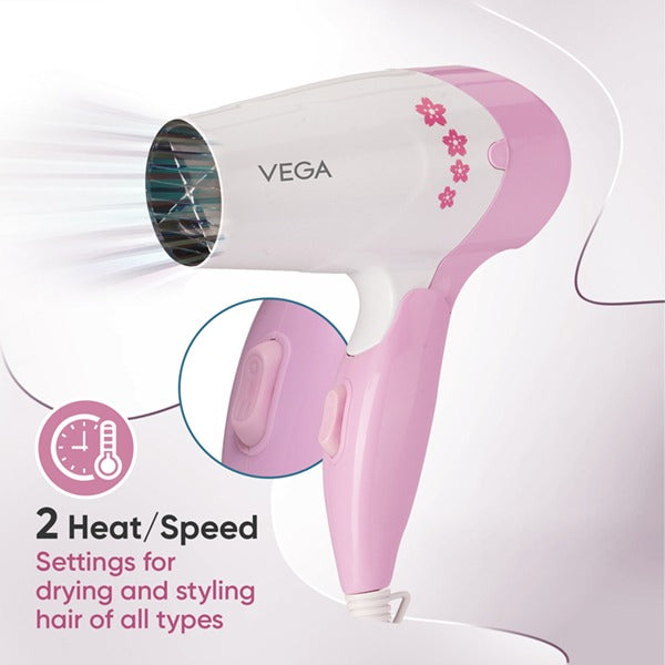 Vega Insta Glam 1000 Watts Hair Dryer - VHDH-20