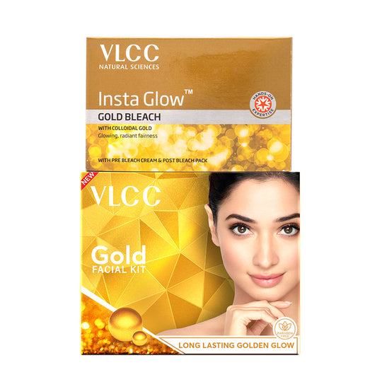 VLCC Insta Glow Gold Bleach and Gold Facial Kit - Buy from Indicrest