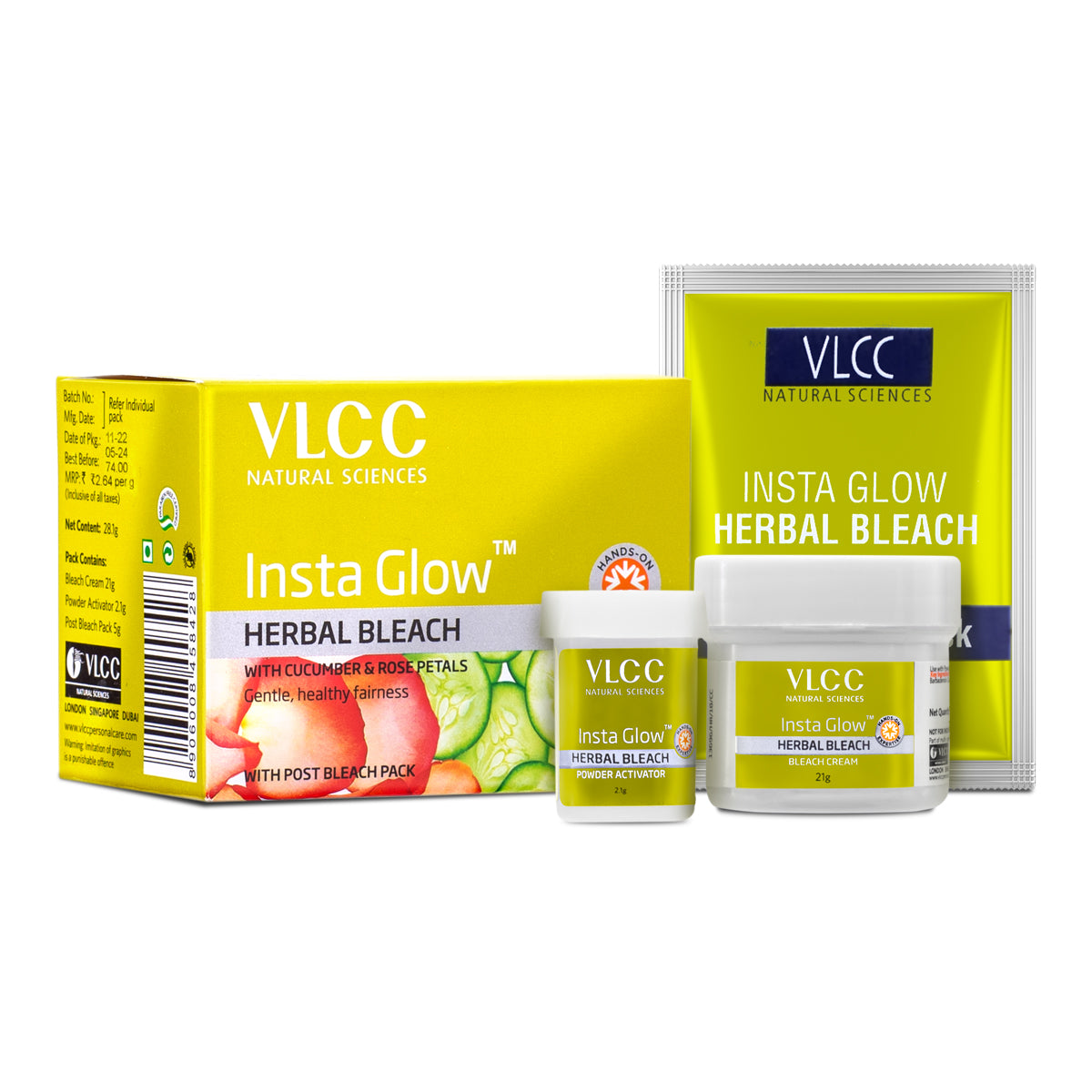 VLCC Insta  Glow Herbal Bleach - 27 g - Image 2 - Buy from Indicrest