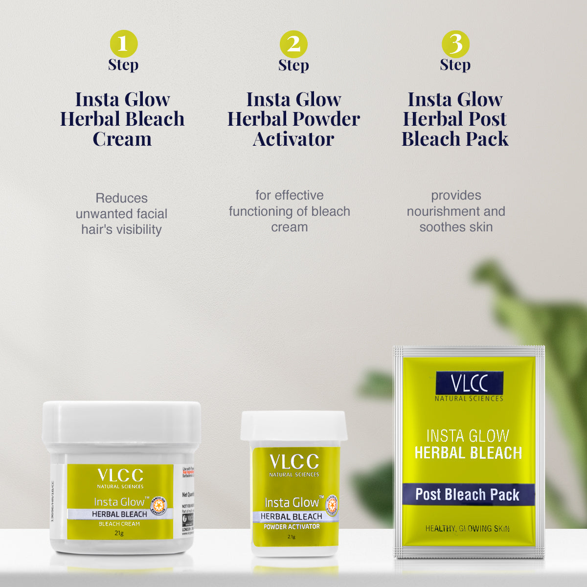 VLCC Insta  Glow Herbal Bleach - 27 g - Image 3 - Buy from Indicrest