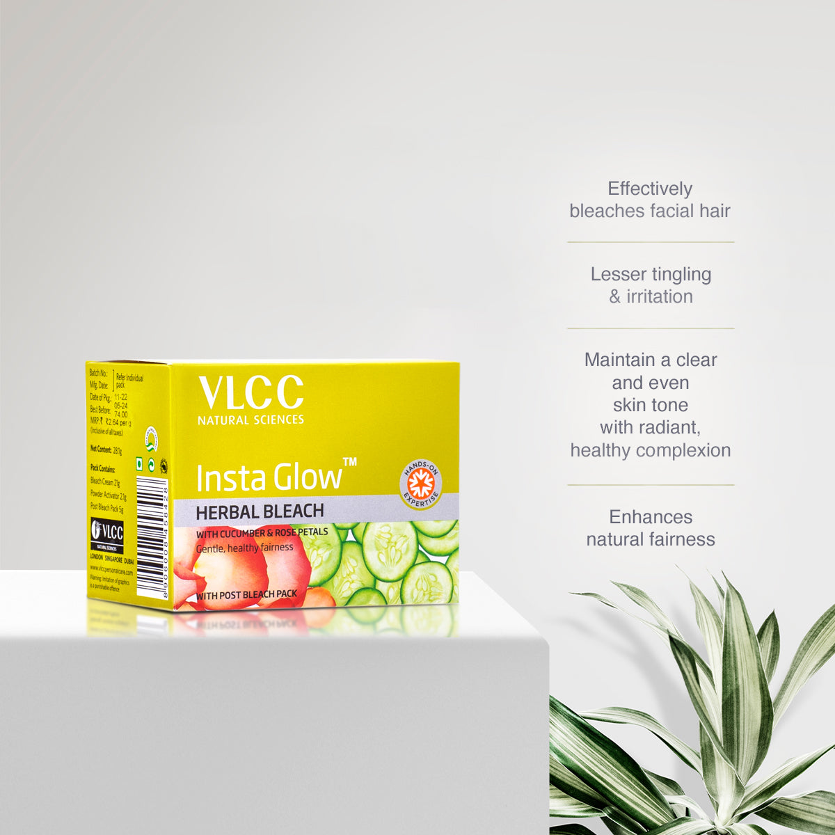 VLCC Insta  Glow Herbal Bleach - 27 g - Image 4 - Buy from Indicrest