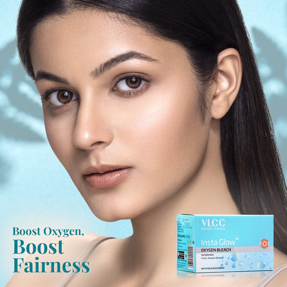 VLCC Insta  Glow Oxygen Bleach - 51 g - Image 3 - Buy from Indicrest