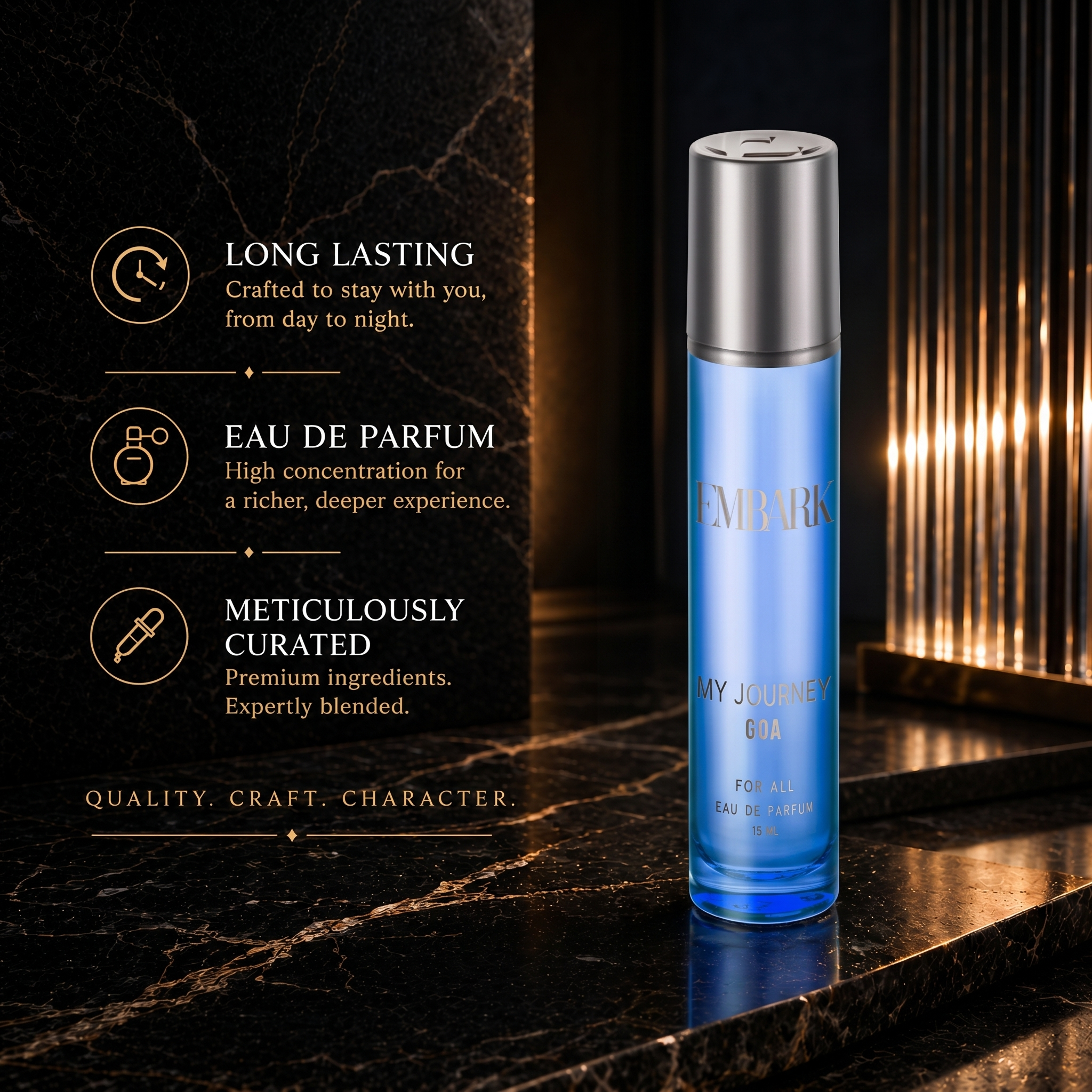 Embark Perfumes Journey Goa For All - Eau De Parfum (EDP) CITRUS - MARINE, 15 ml