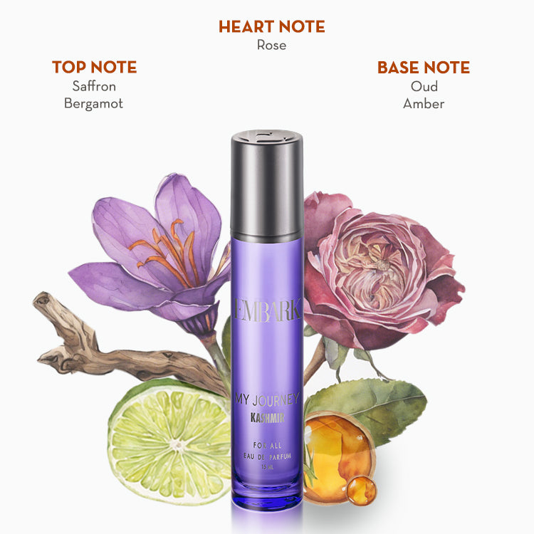 Embark Perfumes Journey Kashmir For All - Eau De Parfum (EDP) FLORAL - WOODY - OUD, 100 ml