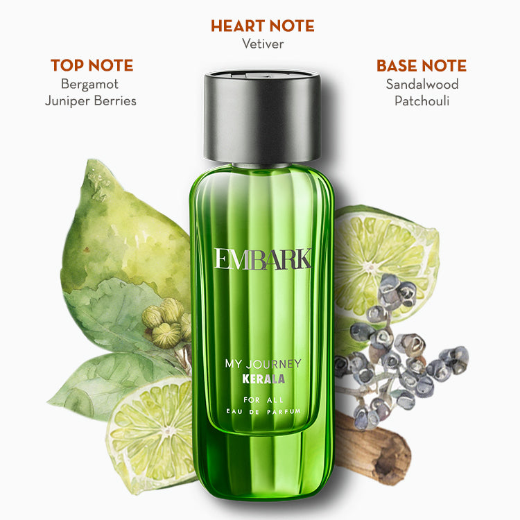 Embark Perfumes Journey Kerala For All - Eau De Parfum (EDP) AROMATIC - FOUGERE, 15 ml