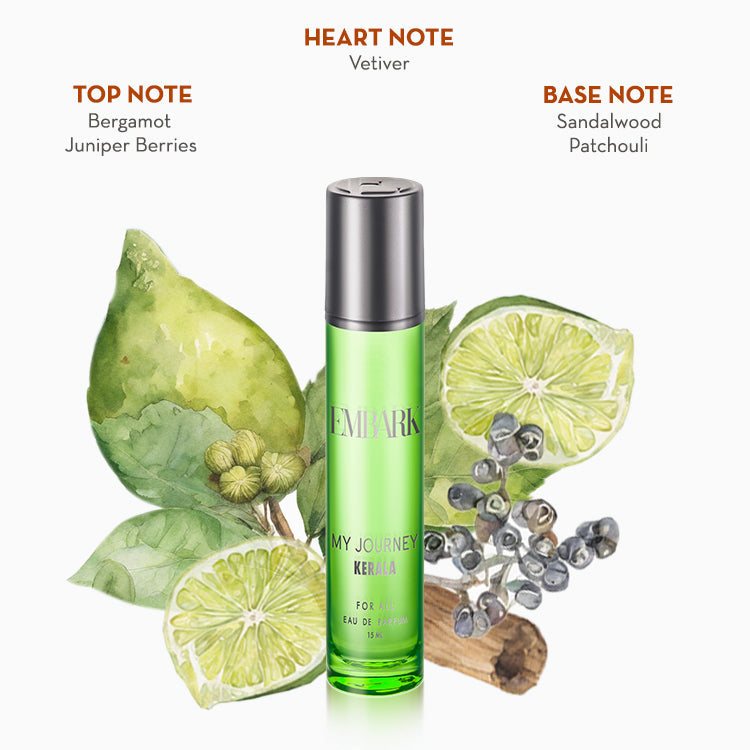 Embark Perfumes Journey Kerala For All - Eau De Parfum (EDP) AROMATIC - FOUGERE, 15 ml