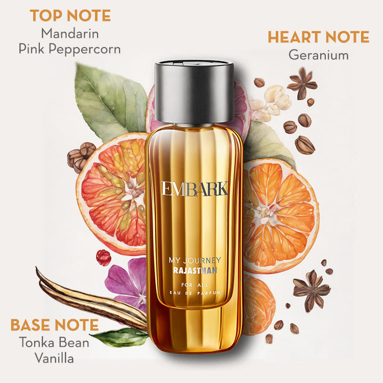 Embark Perfumes Journey Rajasthan For All - Eau De Parfum (EDP) CHYPRE - WOODY, 15 ml