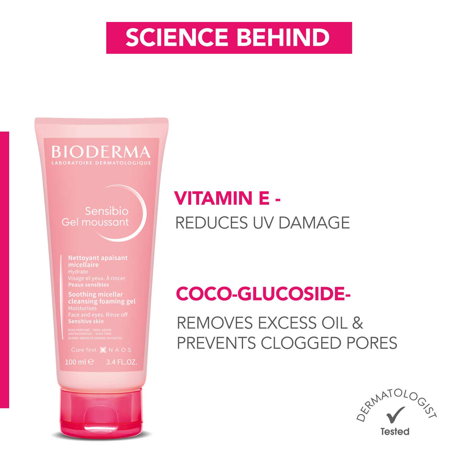 Bioderma Sensibio Gel Moussant, 100ml