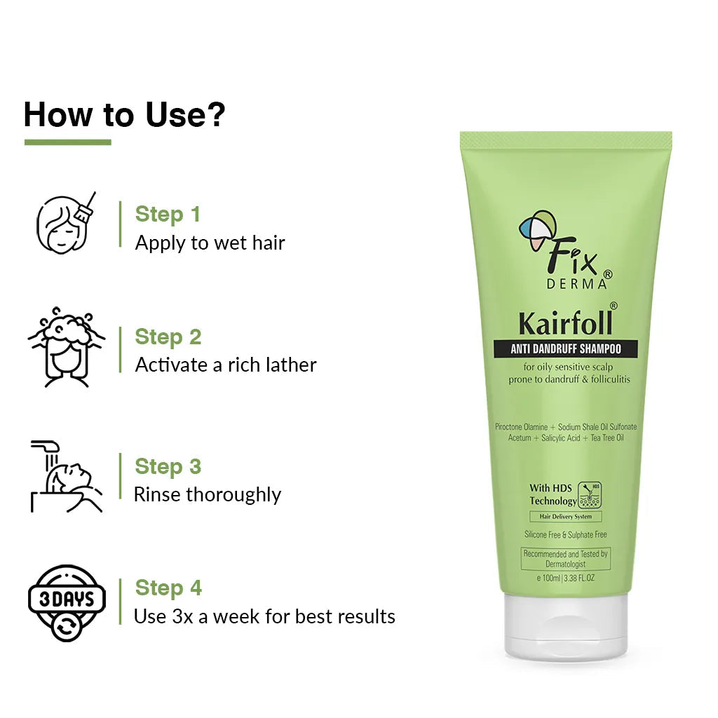 Fixderma Kairfoll Anti Dandruff Shampoo | Relieves Flakes & Scalp Irritation From the First Wash, 100ml - Image 7 - Buy from Indicrest