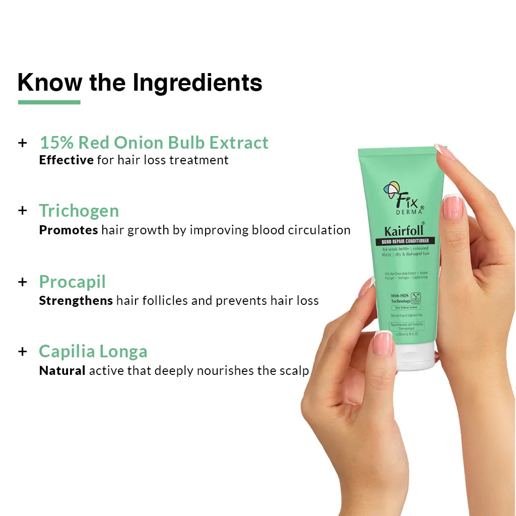 Fixderma Kairfoll Bond Repair Conditioner | Ideal Conditioner For Damaged & Frizzy Hair, 200ml - Image 6 - Buy from Indicrest