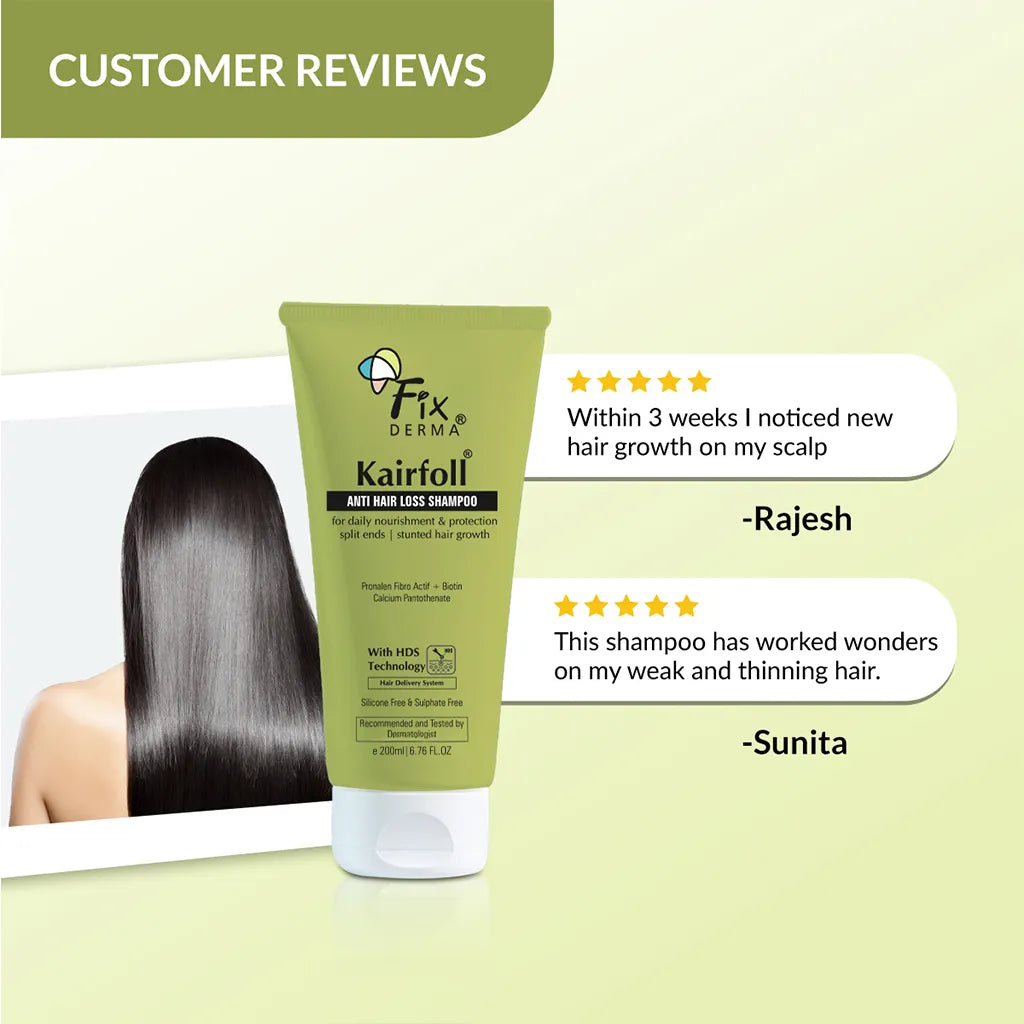 Fixderma Kairfoll Anti Hair Loss Shampoo | Vital Amino Acids to Revitalize and Promote Hair Growth, 200ml - Image 5 - Buy from Indicrest