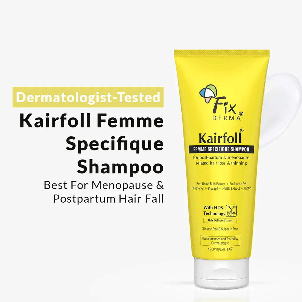 Fixderma Kairfoll Femme Specifique Shampoo | Shampoo For Menopause-Related Hair Loss, 200ml - Buy from Indicrest