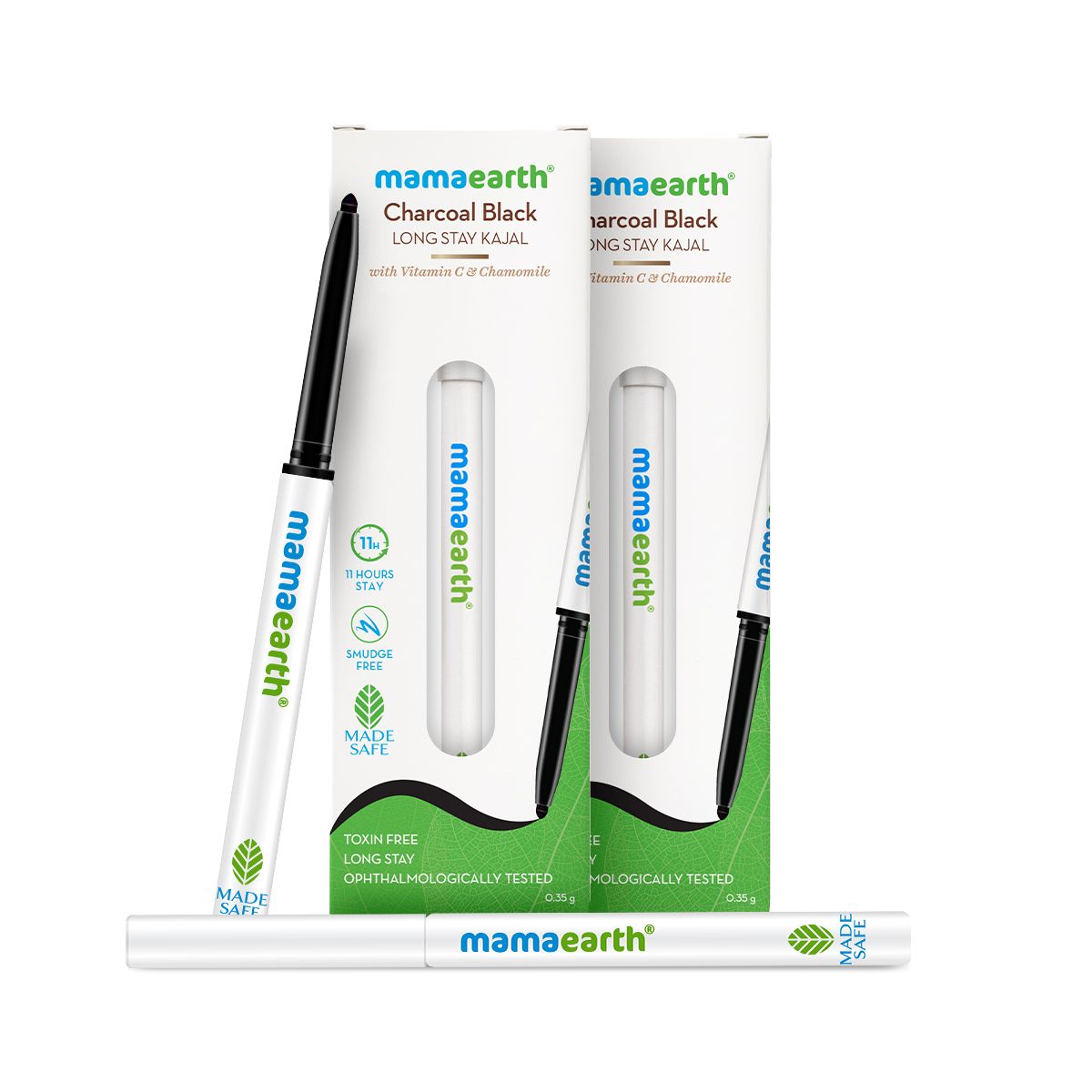 Mamaearth Charcoal Black Long Stay Kajal 0.35 g, Pack of 2 - Image 8 - Buy from Indicrest