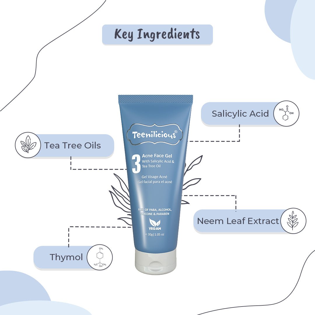 Fixderma Teenilicious Acne Face Gel With Salicylic Acid | Gel For Blackhead & Whitehead, 30g - Image 3 - Buy from Indicrest