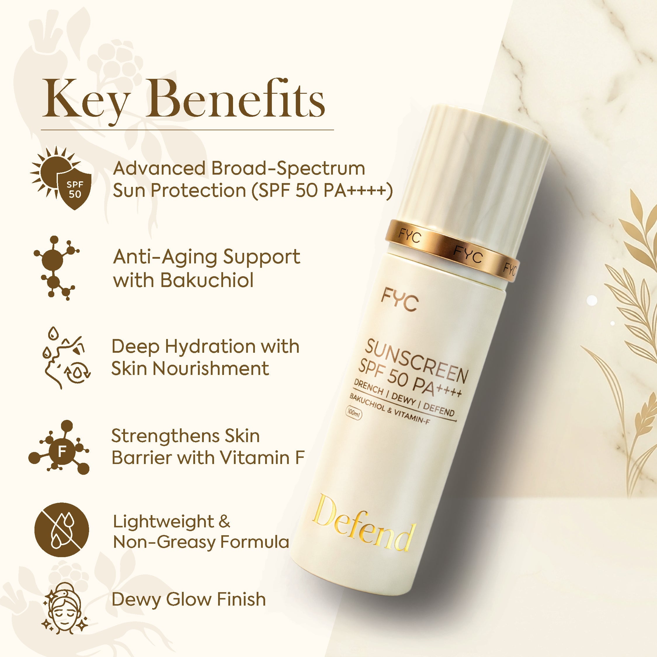 fyc-professional-sunscreen-spf-50-pa-100ml-lightweight-broad-spectrum-protection - Image 2 - Buy from Indicrest