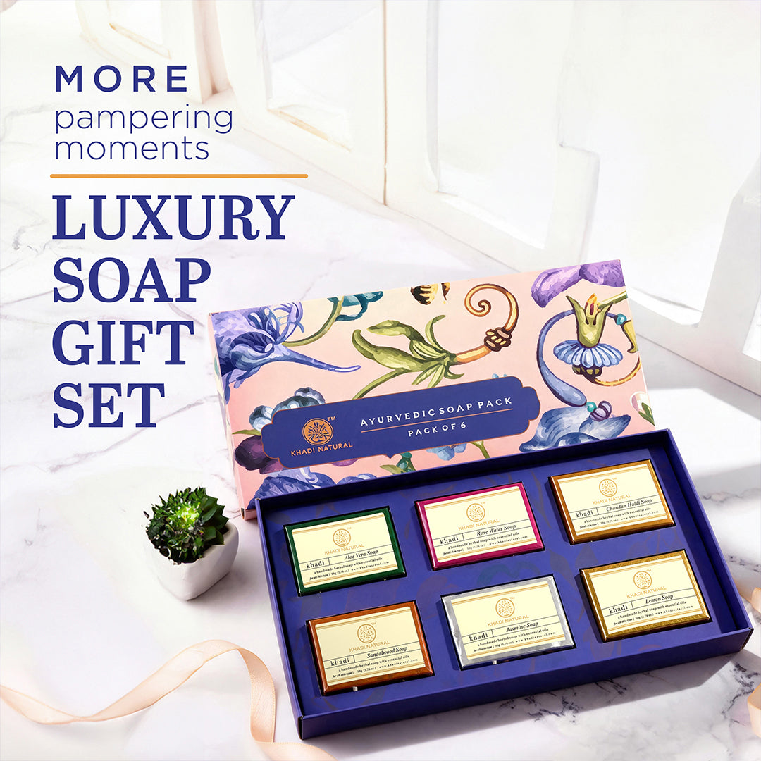 Khadi Natural Ayurvedic Soap Kit Combo Pack Of 6 – 50gm Each - Image 2 - Buy from Indicrest