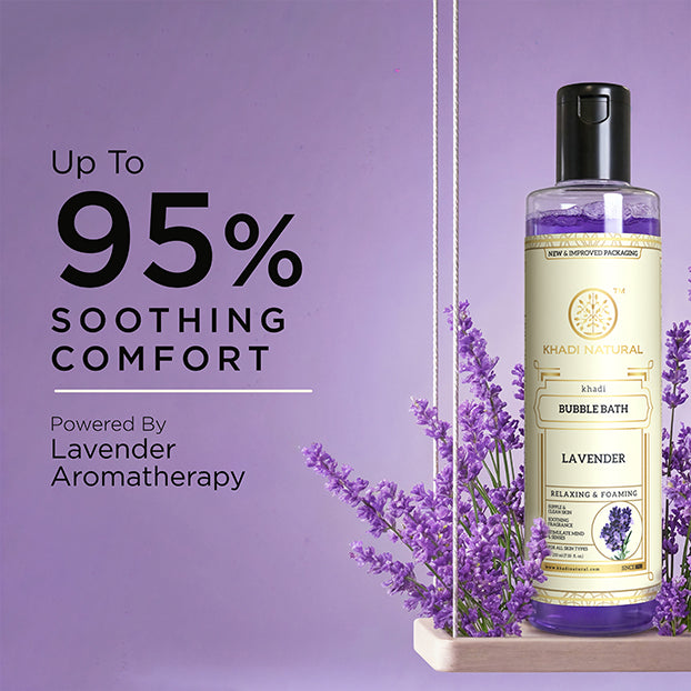 Khadi Natural Lavender Bubble Bath - 210ml - Image 2 - Buy from Indicrest