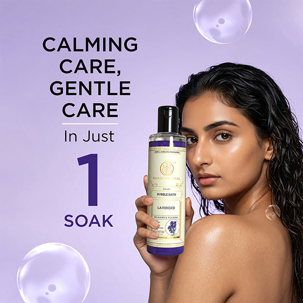 Khadi Natural Lavender Bubble Bath - 210ml - Image 5 - Buy from Indicrest