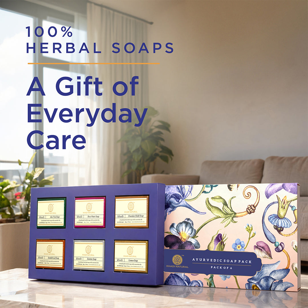 Khadi Natural Ayurvedic Soap Kit Combo Pack Of 6 – 50gm Each - Buy from Indicrest