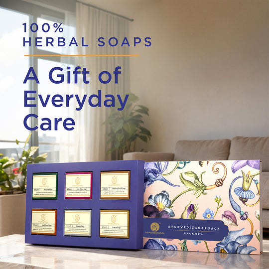 Khadi Natural Ayurvedic Soap Kit Combo Pack Of 6 – 50gm Each - Buy from Indicrest