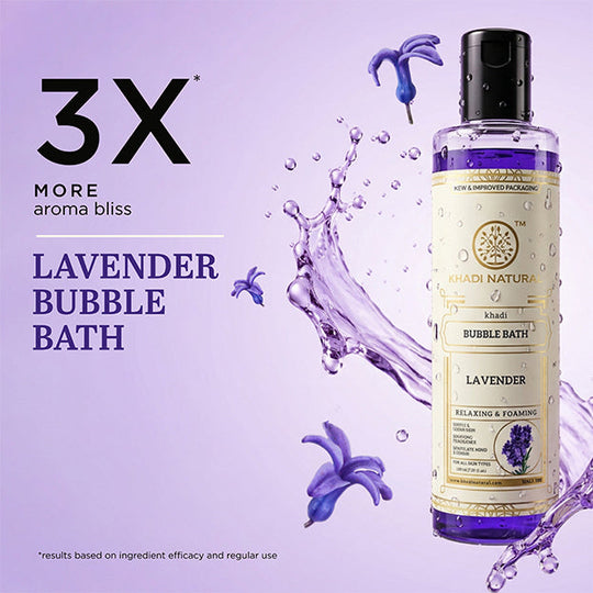 Khadi Natural Lavender Bubble Bath - 210ml - Buy from Indicrest