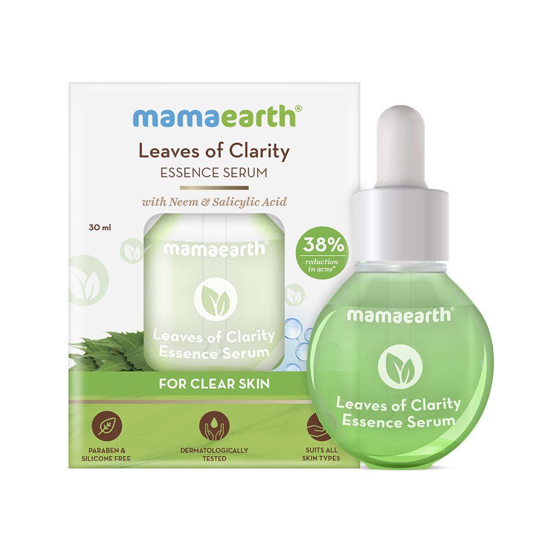 Mamaearth Leaves of Clarity Essence Serum with Neem & Salicylic Acid for Clear Skin, 30ml - Image 2 - Buy from Indicrest